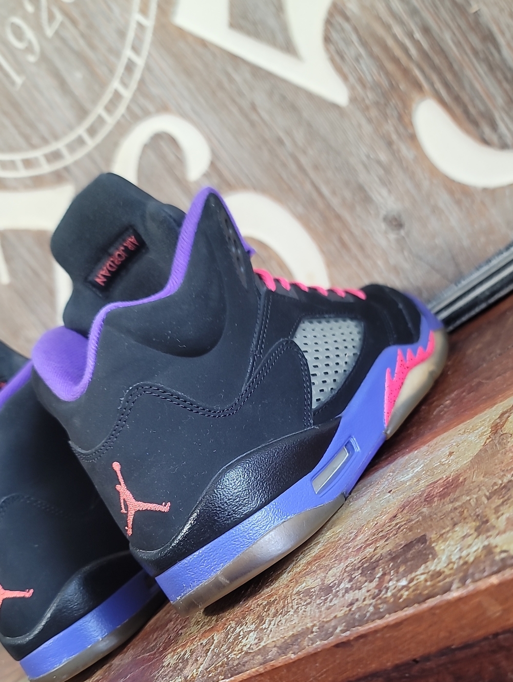 🔥 Nike Air Jordan 5 'Raptors' "Ember Glow/Fierce Purple" Wmns 8, Great Cond. - Picture 14 of 16